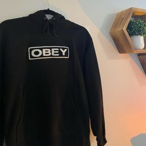 black obey hoodie